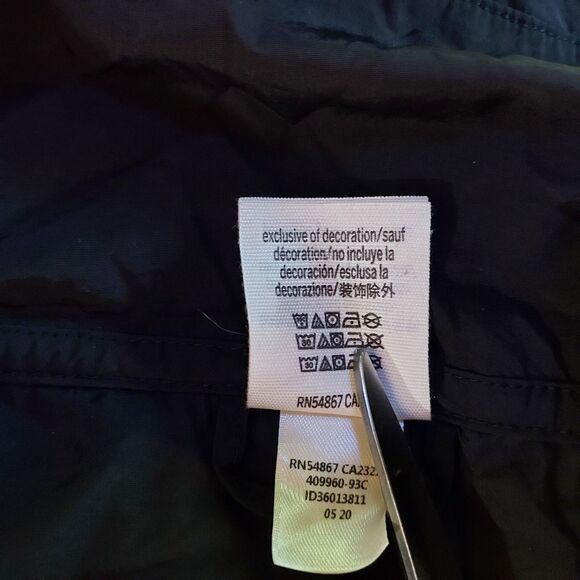 Victorias Secret PINK Windbreaker Jacket Womens Size L Black Logo Packable Hood - Picture 11 of 15